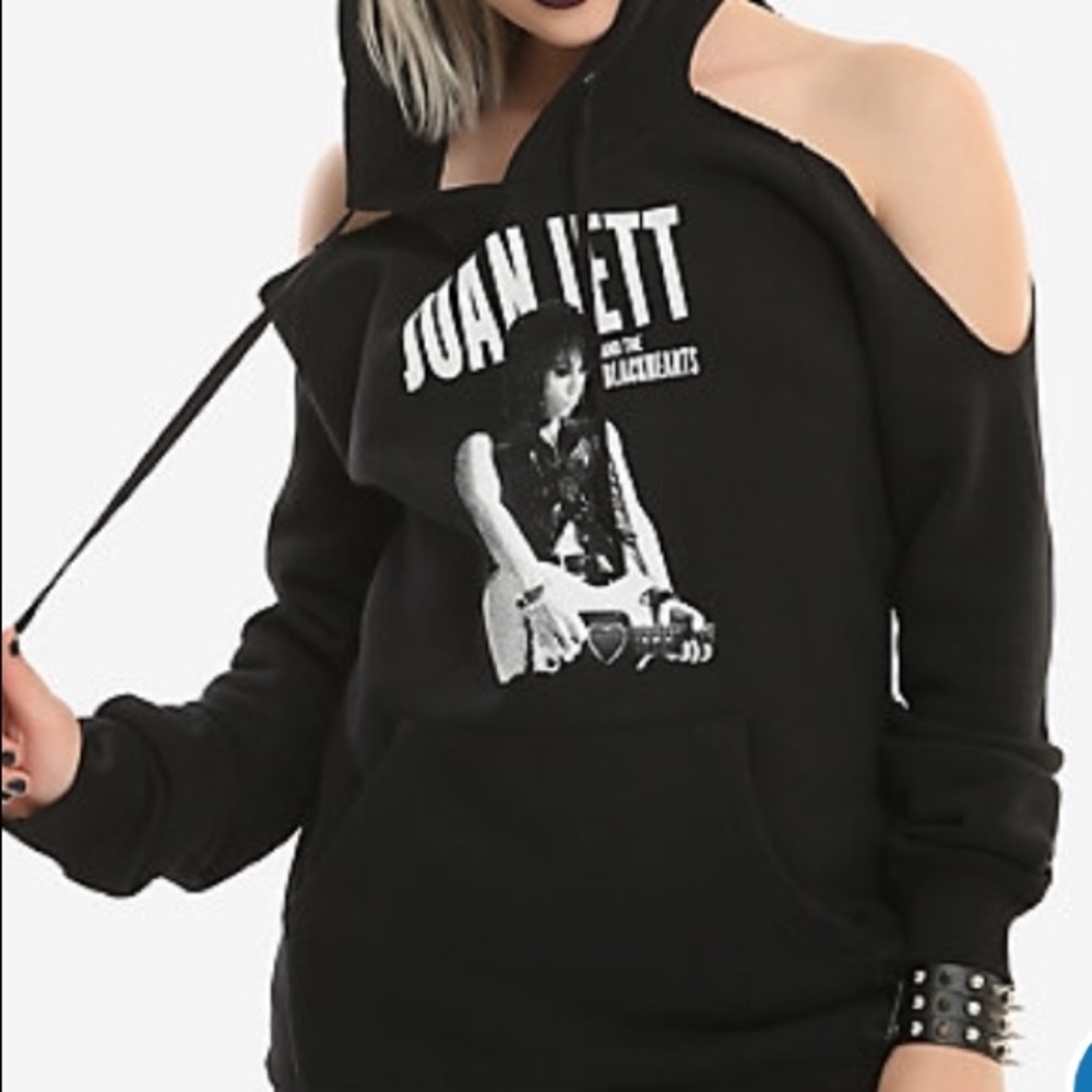 Joan Jett and the Blackhearts Cold Shoulder Hoodie